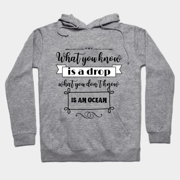 What you know is a drop what you dont know is an ocean Hoodie by Starlight Tales